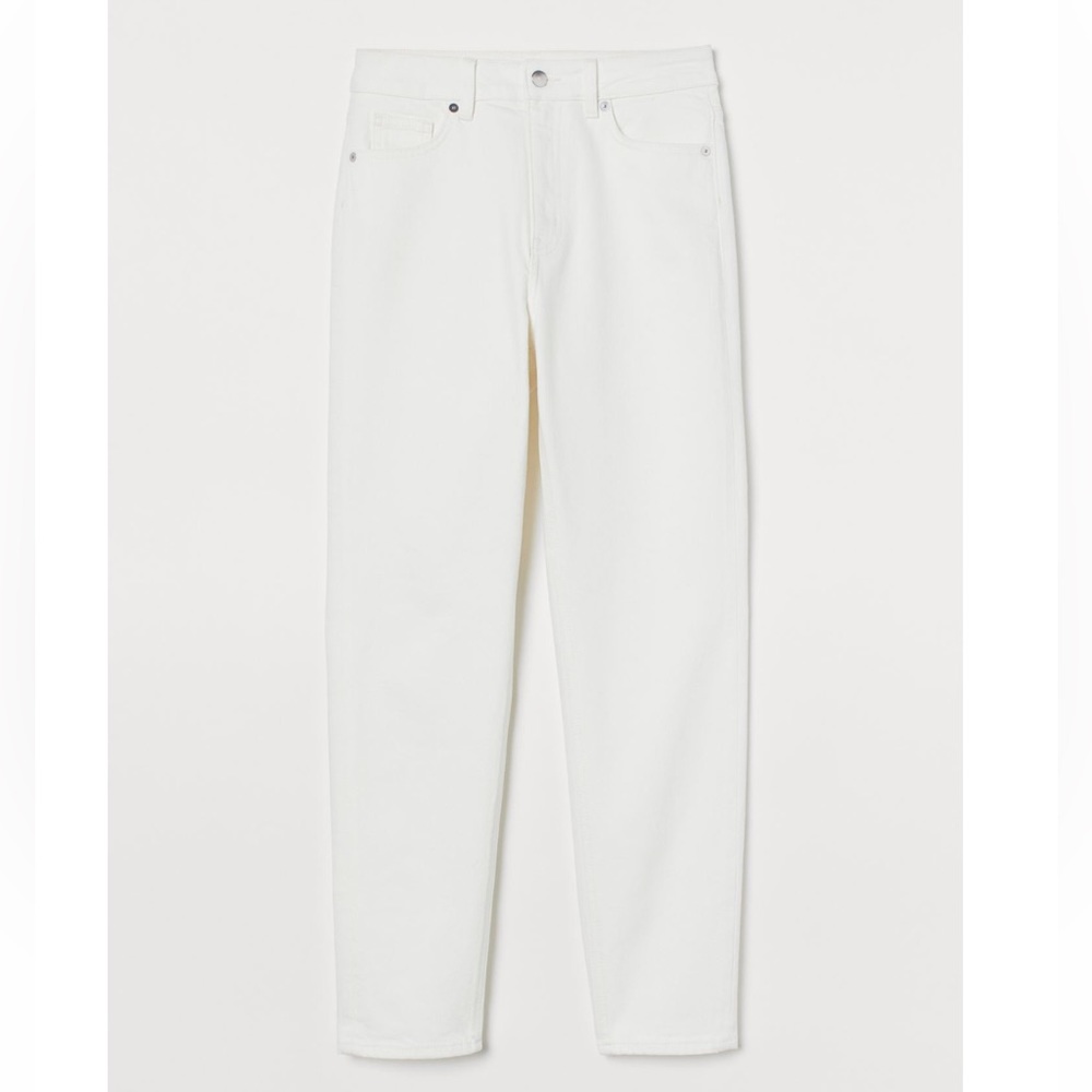 Mom high rise cream jeans